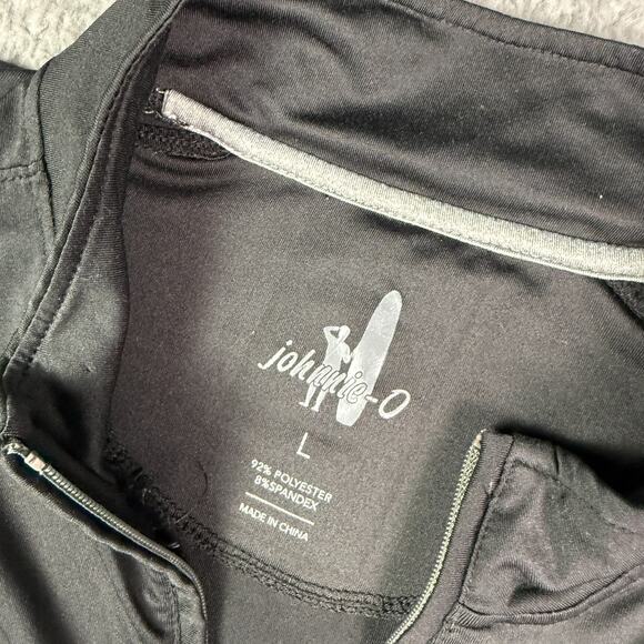 Johnnie-O Randall Prep-formance 1/4 Zip Pullover Mens L Black Long Sleeve Golf - Picture 3 of 9